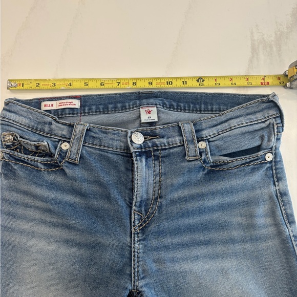 True Religion Billie Mid Rise Straight Jeans size 33 - Picture 11 of 11